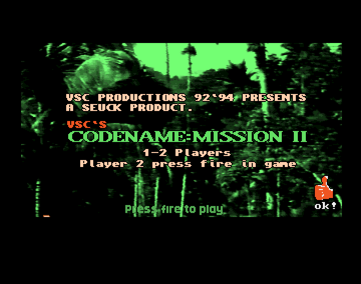 The title screen