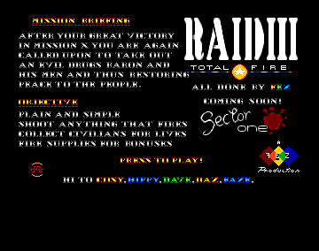 The title screen