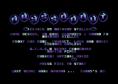 The new title screen