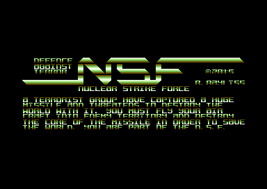 The title screen