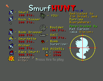 The smurf-smashing score summary